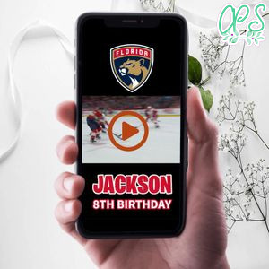 Florida Panthers Birthday Video Invitation Digital Template Customizable Instant Download