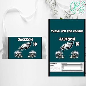 Philadelphia Eagles Candy Bar Wrapper Digital File Printable Instant Download