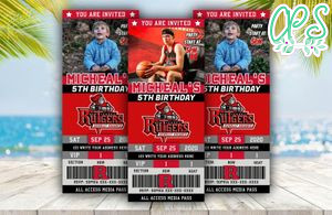 Rutgers Scarlet Knight Ticket Birthday Editable Templates Instant Download