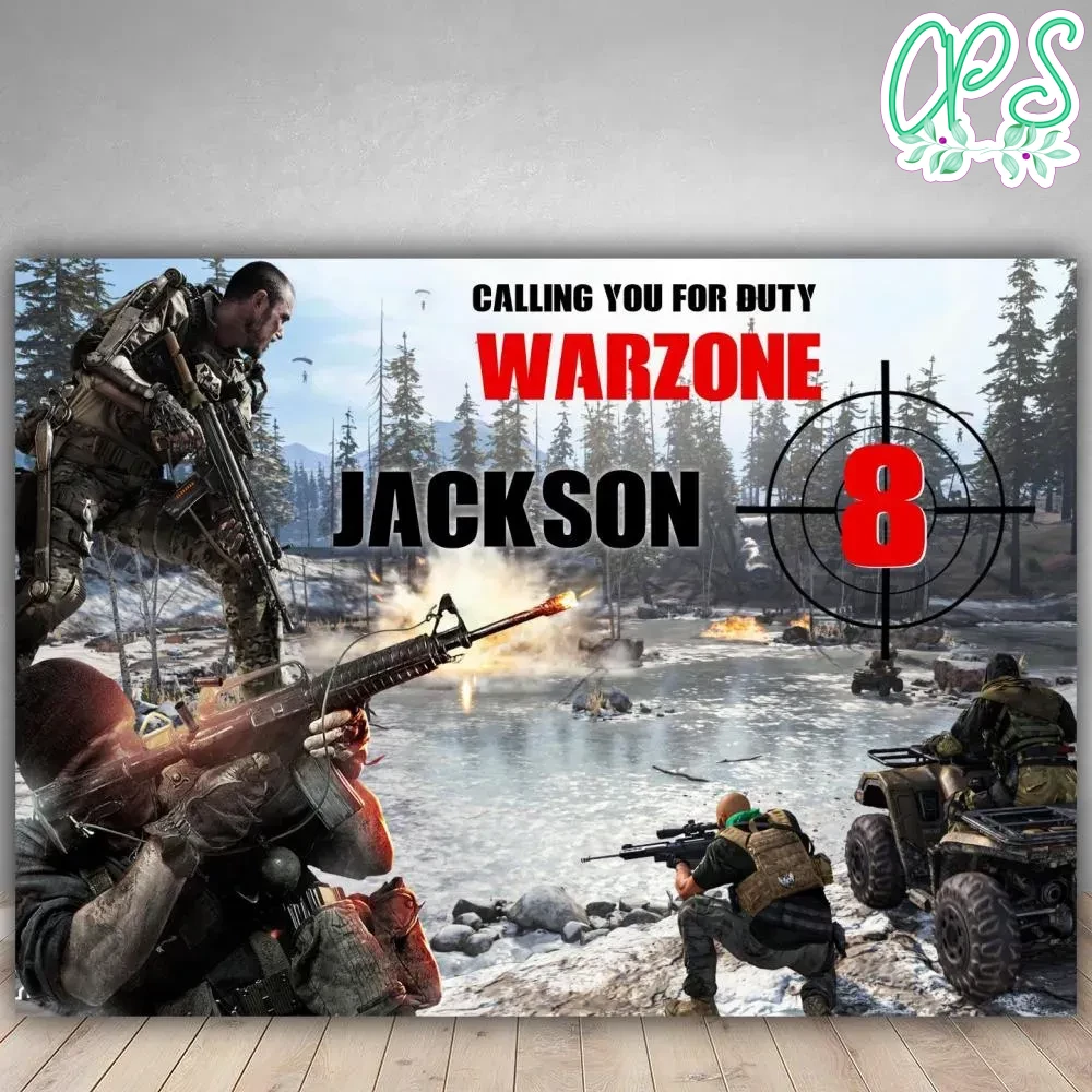 Call Of Duty Backdrop Digital File Instant Download | CustomPartyShirts