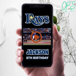 Tampa Bay Rays Birthday Video Invitation Digital Template Customizable Instant Download