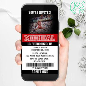 Electronic Jordan Ticket Electronic Invite Birthday Invites DIY