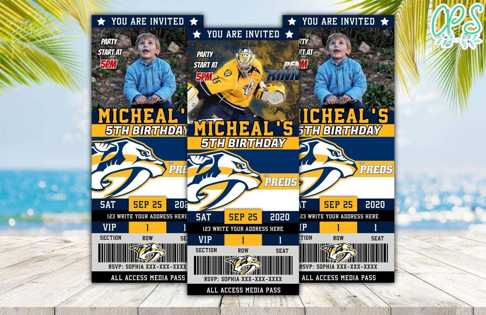 Nashville Predators Ticket Birthday Editable Templates Instant Download