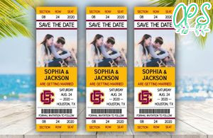 Bethune-Cookman Wildcats Save The Date Wedding Engagement Announcement Ticket Invitation Instant Download
