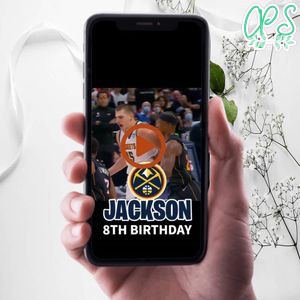 Denver Nuggets Birthday Video Invitation Digital Template Customizable Instant Download