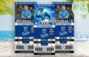 Kansas City Royals Ticket Birthday Editable Template Instant Download