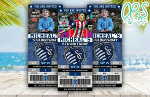 Sporting Kansas City Ticket Birthday Editable Templates Instant Download