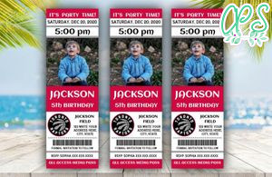 Printable Toronto Raptors Birthday Ticket With Photo Invitation Instant Download