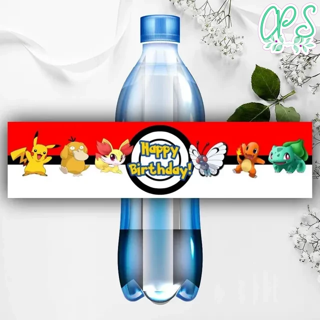 Free Printable Pokemon Water Bottle Labels