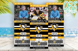 Pittsburgh Penguins Ticket Birthday Editable Templates Instant Download