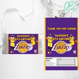 Los Angeles Lakers Candy Bar Wrapper Digital File Printable Instant Download