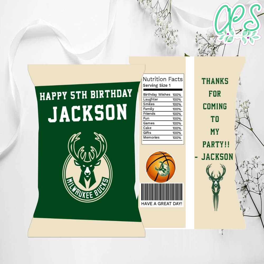Milwaukee Bucks Chip Bags Digital File Printable Instant Download