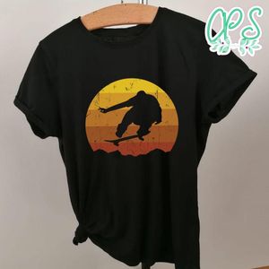 Retro Sunset Skateboard Shirt