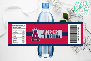 Printable Los Angeles Angels Water Bottle Labels Instant Download