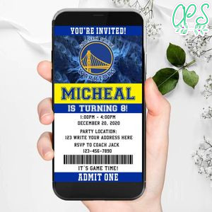 Golden State Warriors Ticket Invite Birthday Invites DIY