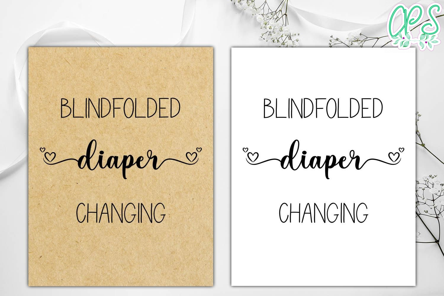 Printable Blindfolded Diaper Changing Baby Shower Game DIY