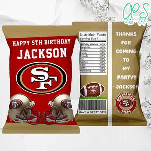 Printable San Francisco 49ers Chip Bags Instant Download