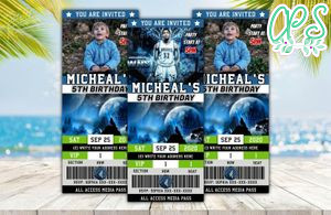 Minnesota Timberwolves Ticket Birthday Editable Templates Instant Download