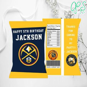 Denver Nuggets Chip Bags Digital File Printable Instant Download
