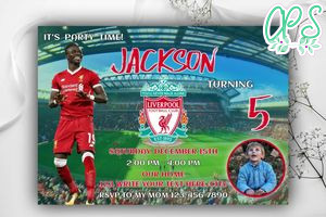 Liverpool Birthday Invitation Digital File