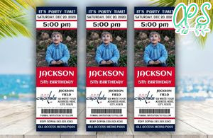 Printable Washington Capitals Birthday Ticket With Photo Invitation Instant Download