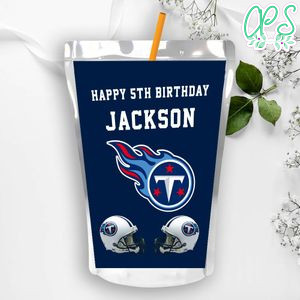 Tennessee Titans Birthday Capri Sun Juice Label Instant Download