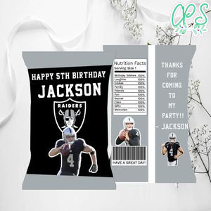 Printable Las Vegas Raiders Chip Bags Instant Download