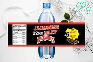 Printable Backwoods Cigar Water Bottle Labels Instant Download