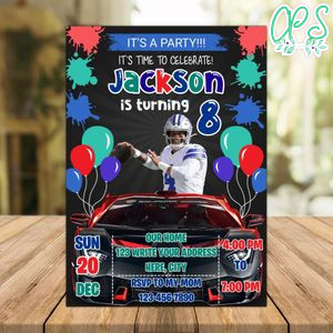 Dak Prescott Dallas Cowboys Drive By Birthday Parade Invitation Printable Instant Download
