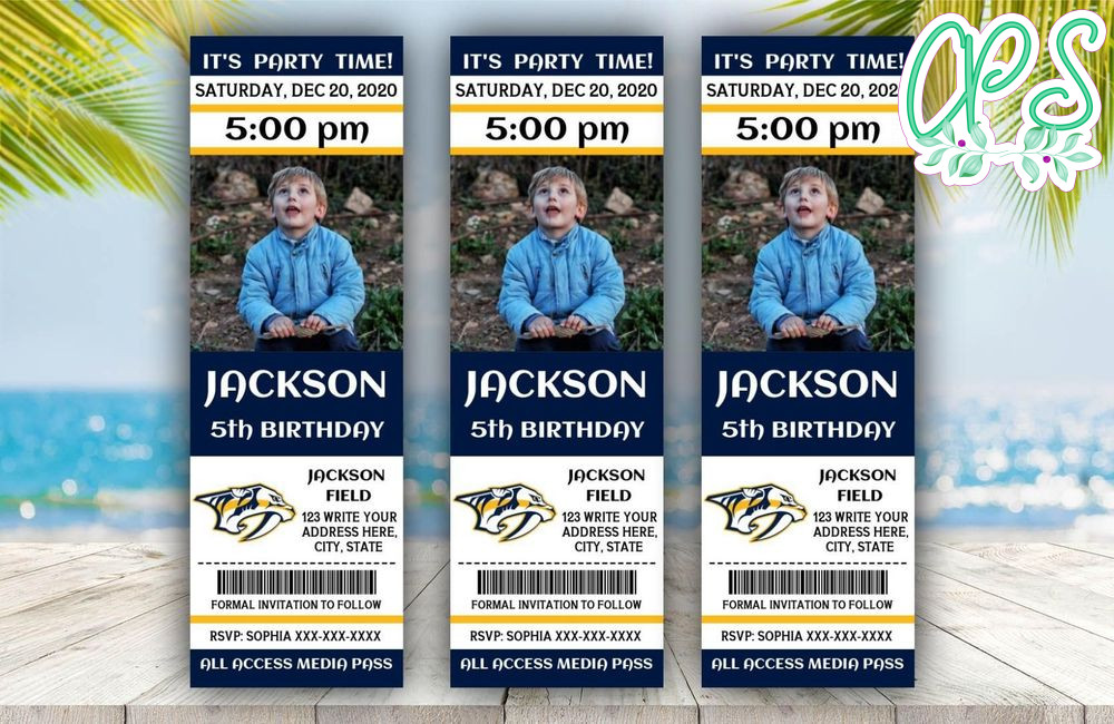Printable Nashville Predators Birthday Invitation DIY printable-nashville-predators-birthday-invitation-diy