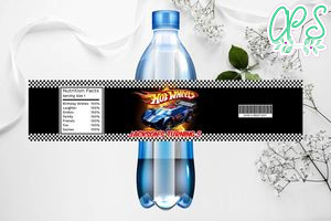 Printable Hot Wheels Water Bottle Label Digital File Instant Download