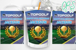 Top Golf Birthday Capri Sun Juice Label Instant Download