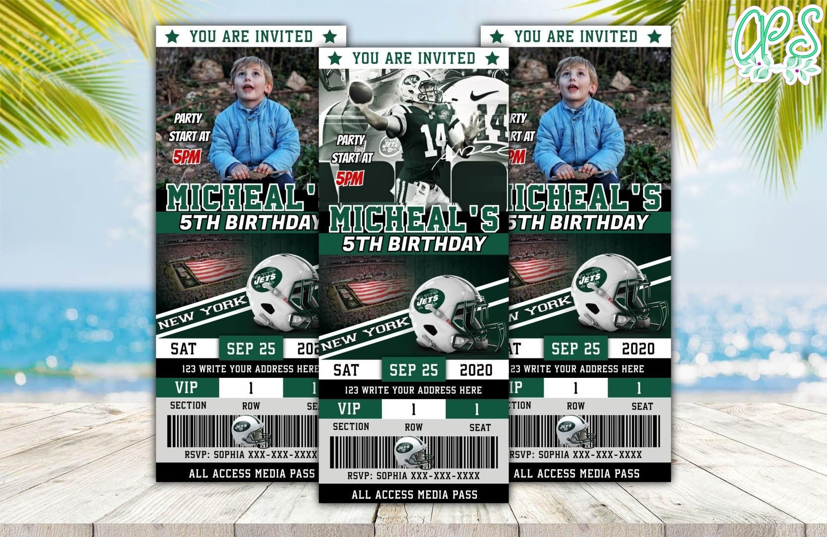 New York Jets Ticket Birthday Editable Templates Instant Download