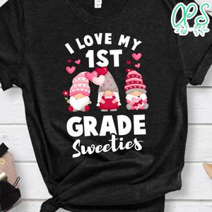 Cute 1st Grade Teacher Gnomes Valentines Day Costume Classic Unisex Shirt