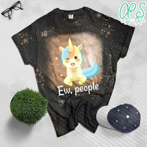 Ew, people Unicorn Bleached T-shirt