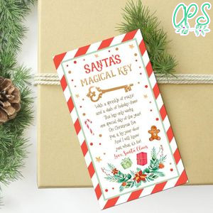 Santa's Magical Key Tag Custom Template Instant Download