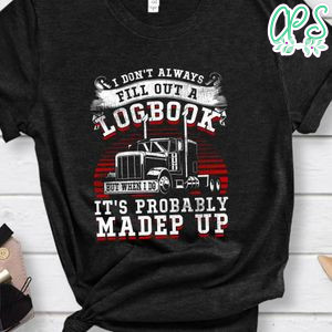 Funny Trucker Logbook Truck Driving Gift Tractor Trailer Premium T-Shirt