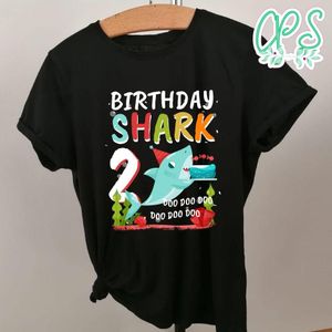 Kids Baby Shark 2 Years Old 2nd Birthday Doo Doo Classic Unisex T-Shirt