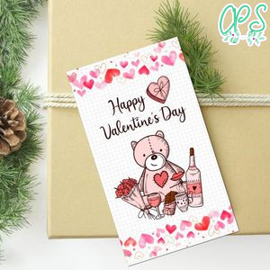 Happy Valentine's Day Thank You Tag Custom Template Instant Download