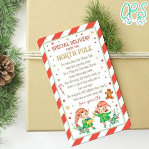 Elf Hot Chocolate Bomb Tag Custom Template Instant Download