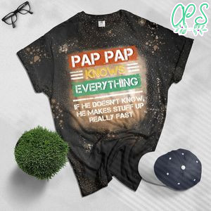 Pappap Knows Everything Bleached T-Shirt