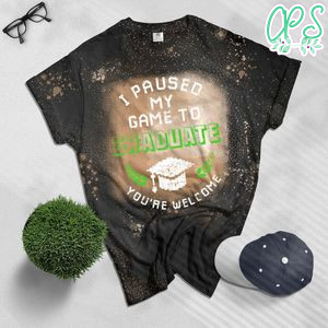 2021 Funny Gamer Graduate Graduation Gifts Bleached Shirt