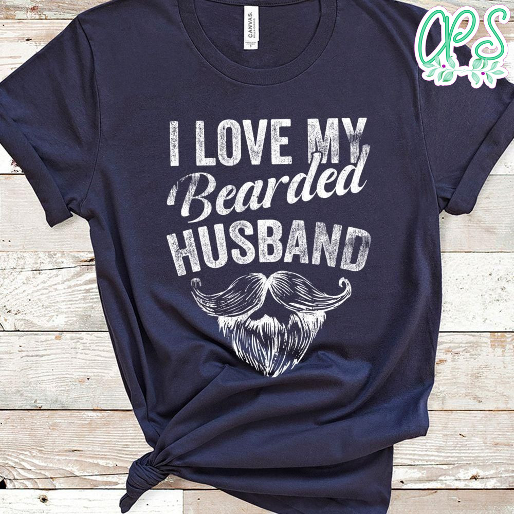 I Heart Love My Beard Husband Couple Women Classic Unisex T-Shirt