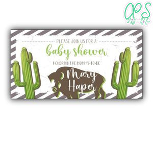 Southwestern Baby Shower Facebook Event Photo Customizable Template Instant Download