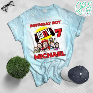 FGTeeV Family Birthday Party Bleached T-Shirt