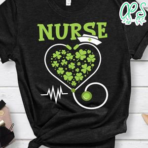Irish Nurse Shamrock Stethoscope St Patricks Day 2021 Shirt