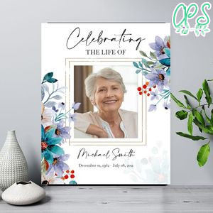 Floral Celebration of Life Funeral Welcome Sign Printable Instant Download