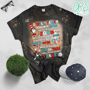 I Will Teach You In A Room Teach You Now On Zoom Bleached T-Shirt