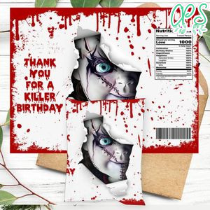 Chucky Birthday Chip Bag Digital File Instant Download