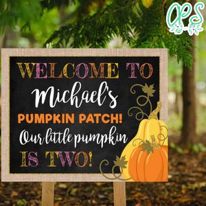 Pumpkin Birthday Yard Sign Template Printable Instant Download